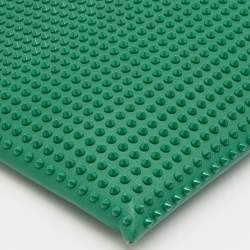 Pre Owned Christian Louboutin Green Spiked Leather Laptop Case