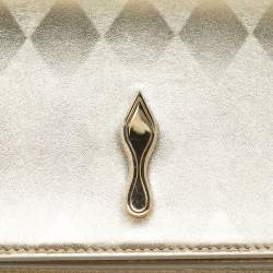 مملوكة مسبقًا Christian Louboutin Bettina Gold Leather Chain Clutch