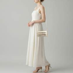 مملوكة مسبقًا Christian Louboutin Bettina Gold Leather Chain Clutch