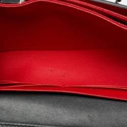 Pre Owned حقيبة كلتش كريستيان لوبوتان بالوما جلد أسود مرصعة