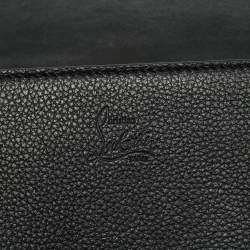 Pre Owned حقيبة كلتش كريستيان لوبوتان بالوما جلد أسود مرصعة