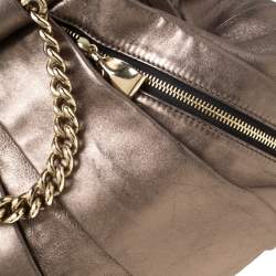 Christian Louboutin Metallic Leather Loubinette Hobo