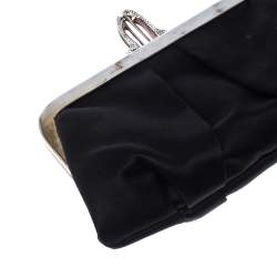 مملوكة مسبقًا حقيبة كلتش كريستيان لوبوتان لوبي لولا ساتان أسود