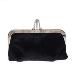 مملوكة مسبقًا حقيبة كلتش كريستيان لوبوتان لوبي لولا ساتان أسود
