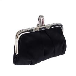 مملوكة مسبقًا حقيبة كلتش كريستيان لوبوتان لوبي لولا ساتان أسود