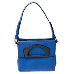 Christian Louboutin Blue Leather Mini Passage Top Handle Bag