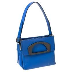 Christian Louboutin Blue Leather Mini Passage Top Handle Bag