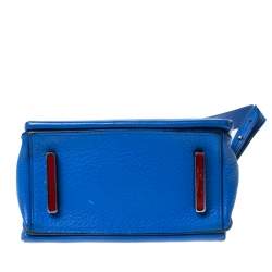 Christian Louboutin Blue Leather Mini Passage Top Handle Bag