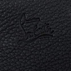 Christian Louboutin Black/Multicolor Leather and Embroidered Fabric Paloma Chain Clutch