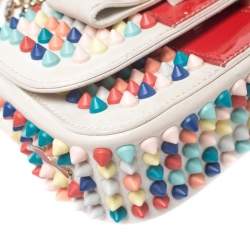 Pre Owned Christian Louboutin Multicolor Leather Mini Spiked Sweet Charity Crossbody Bag