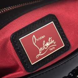Pre Owned Christian Louboutin Black Patent Leather Riviera Clutch