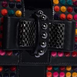 Christian Louboutin Black Leather Mini Spiked Sweet Charity Shoulder Bag