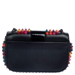 Christian Louboutin Black Leather Mini Spiked Sweet Charity Shoulder Bag