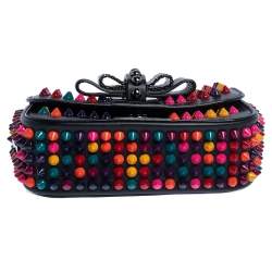 Christian Louboutin Black Leather Mini Spiked Sweet Charity Shoulder Bag