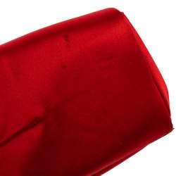 Christian Louboutin Red Satin Clutch