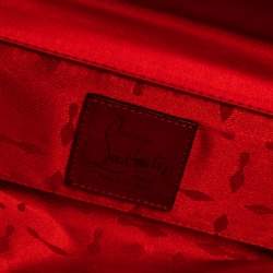 Christian Louboutin Red Satin Clutch