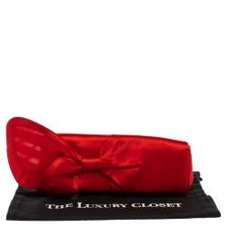 Christian Louboutin Red Satin Clutch