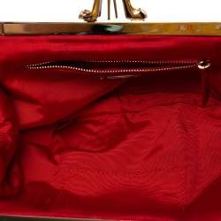 Christian Louboutin Blue Python Loubi Lula Chain Clutch