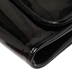 Christian Louboutin Black Patent Leather Riviera Clutch
