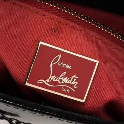 Christian Louboutin Black Patent Leather Riviera Clutch