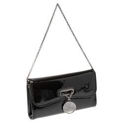 Christian Louboutin Black Patent Leather Riviera Clutch