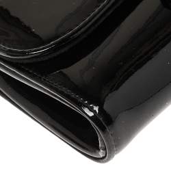Christian Louboutin Black Patent Leather Riviera Clutch