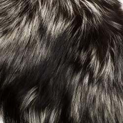 Pre Owned Christian Louboutin Tri Color Fox Fur Anastasia Clutch Bag