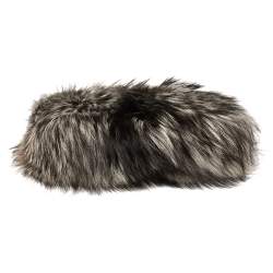 Pre Owned Christian Louboutin Tri Color Fox Fur Anastasia Clutch Bag