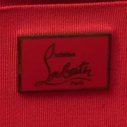 Pre Owned Christian Louboutin Tri Color Fox Fur Anastasia Clutch Bag