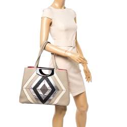 Christian Louboutin Multicolor Leather Passage Colorblock Tote