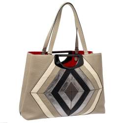 Christian Louboutin Multicolor Leather Passage Colorblock Tote