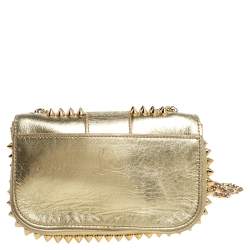 Pre Owned حقيبة كتف كريستيان لوبوتان سويت شيريتي ميني سبايكد جلد سوداء