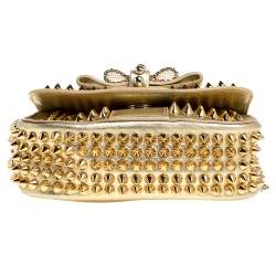 Pre Owned حقيبة كتف كريستيان لوبوتان سويت شيريتي ميني سبايكد جلد سوداء