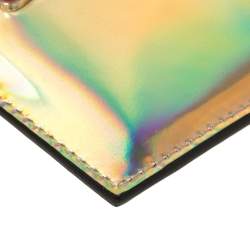 Christian Louboutin Silver Holographic Leather Card Holder