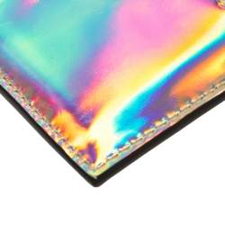 Christian Louboutin Silver Holographic Leather Card Holder