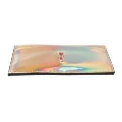 Christian Louboutin Silver Holographic Leather Card Holder