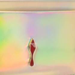 Christian Louboutin Silver Holographic Leather Card Holder