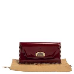 Christian Louboutin Red Patent Leather Vero Dodat Chain Clutch