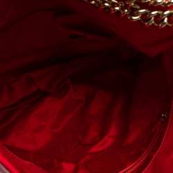 Christian Louboutin Neon Pink Patent Leather Chain Tote 