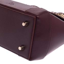 Pre Owned Christian Louboutin Burgundy Leather Small Eloise Satchel