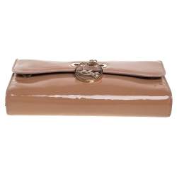 Christian Louboutin Beige Patent Leather Riviera Clutch