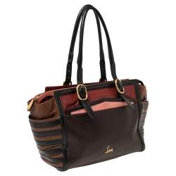 Christian Louboutin Multicolor Leather Buckle Tote