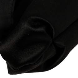 Christian Louboutin Black Satin Loubi Lula Clutch