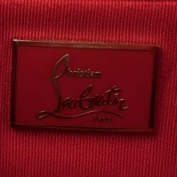 Christian Louboutin Black Satin Loubi Lula Clutch