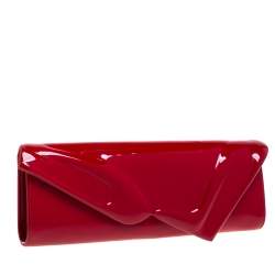 Christian Louboutin  Red Patent Leather So Kate Baguette Clutch