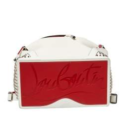Christian Louboutin White/Red Leather and Rubber Explorafunk Backpack