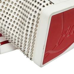 Christian Louboutin White/Red Leather and Rubber Explorafunk Backpack