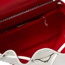 Christian Louboutin White/Red Leather and Rubber Explorafunk Backpack