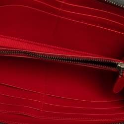 Christian Louboutin Grey Leather Spikes Panettone Zip Around Wallet