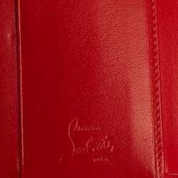 Christian Louboutin Brown Leopard Print Patent Leather Macaron Trifold Wallet